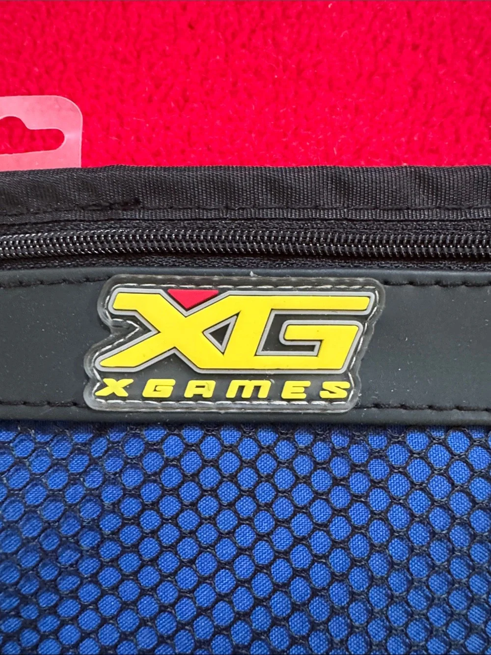 NWT Vintage Y2K ESPN X Games Double Pocket Pencil Pouch Blue Graffiti BTS 83202